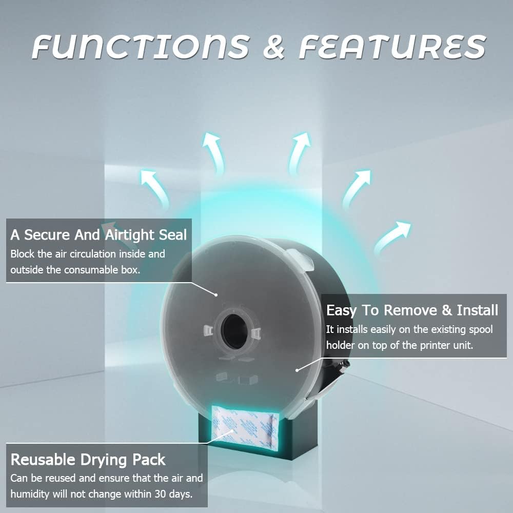 QIDI TECH Filament Trockner, 3D Drucker Filament Trockenbox, Dryer Box, Filament Halter kompatibel m