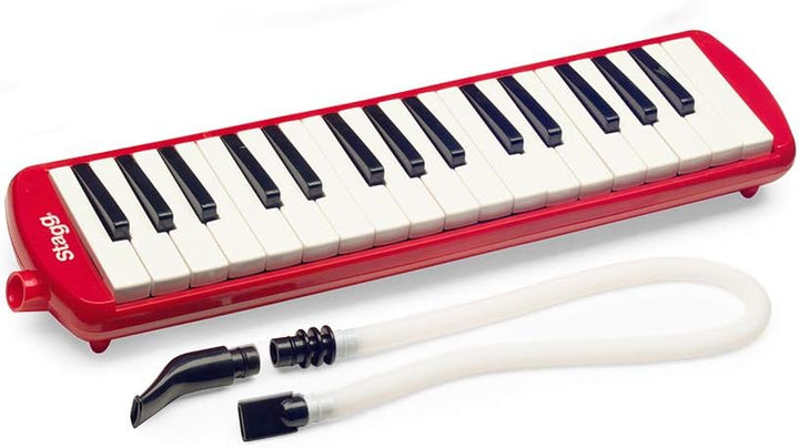 Stagg 32-Noten Melodica MELOSTA32RD mit Tasche, rot rot 32 Notes Einzelbett, rot 32 Notes Einzelbett