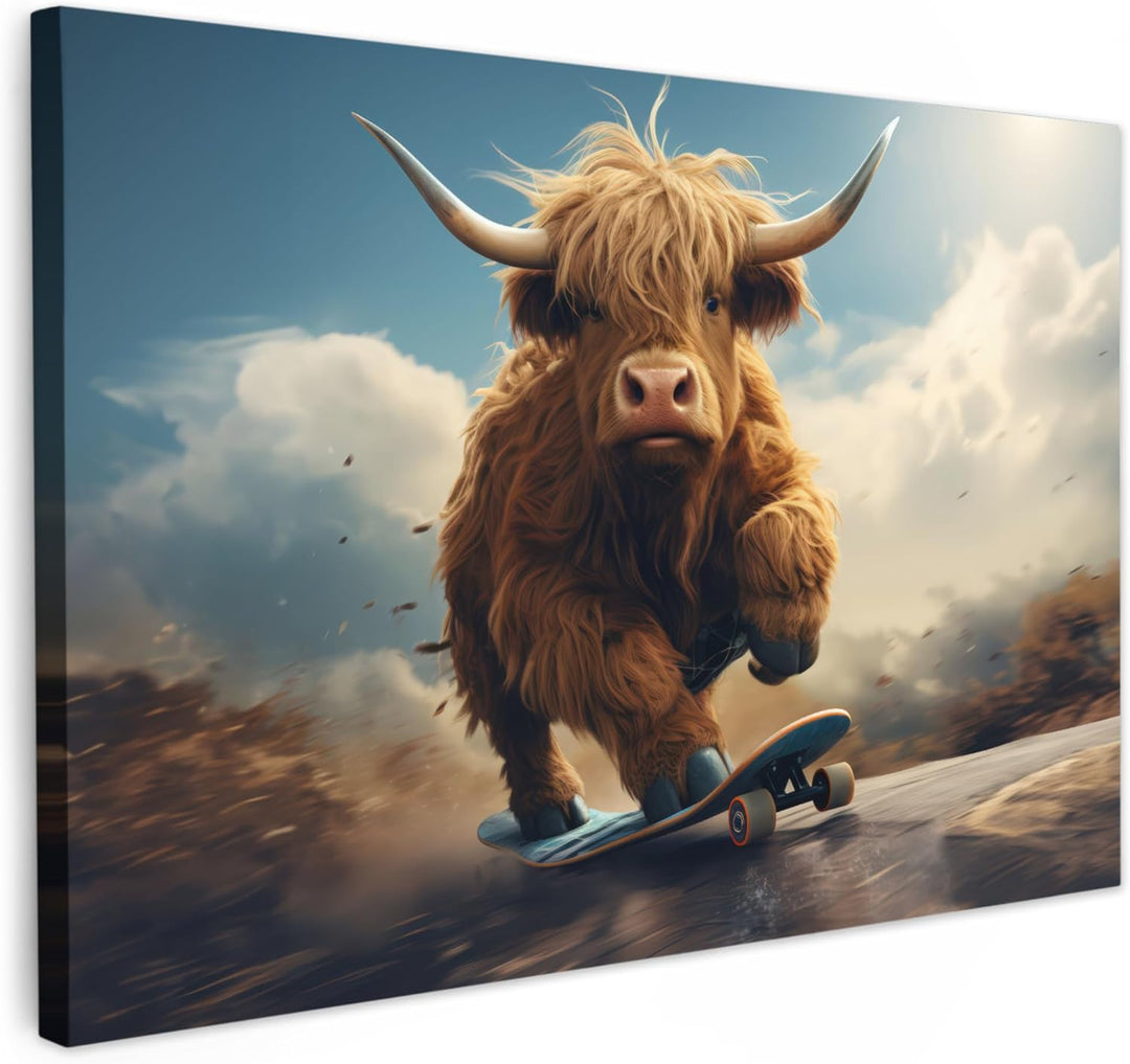 MuchoWow© Bild auf Leinwand Gross 120x80 cm XXL Schlafzimmer Bilder Wand Deko Wohnzimmer Modern Wand