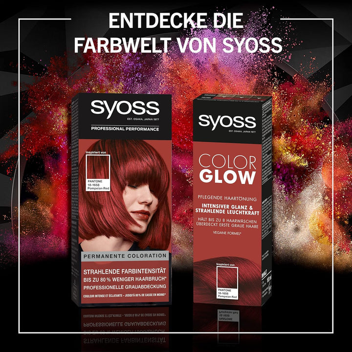 SYOSS inspiriert von PANTONE 18-1658 Pompeian Red Permanente Coloration Stufe 3, 3er Pack (3x 115 ml