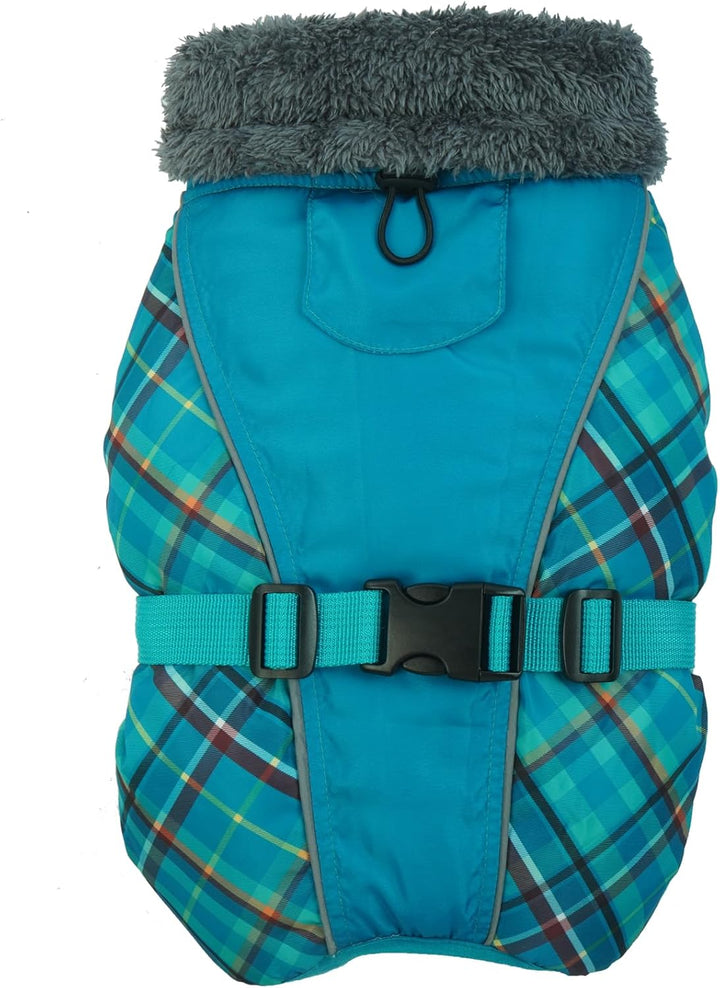 IECOii Hundemantel Winter,Warme Fleece Rollkragen Hundejacke,Wasserdicht Winterjacken Wintermäntel f