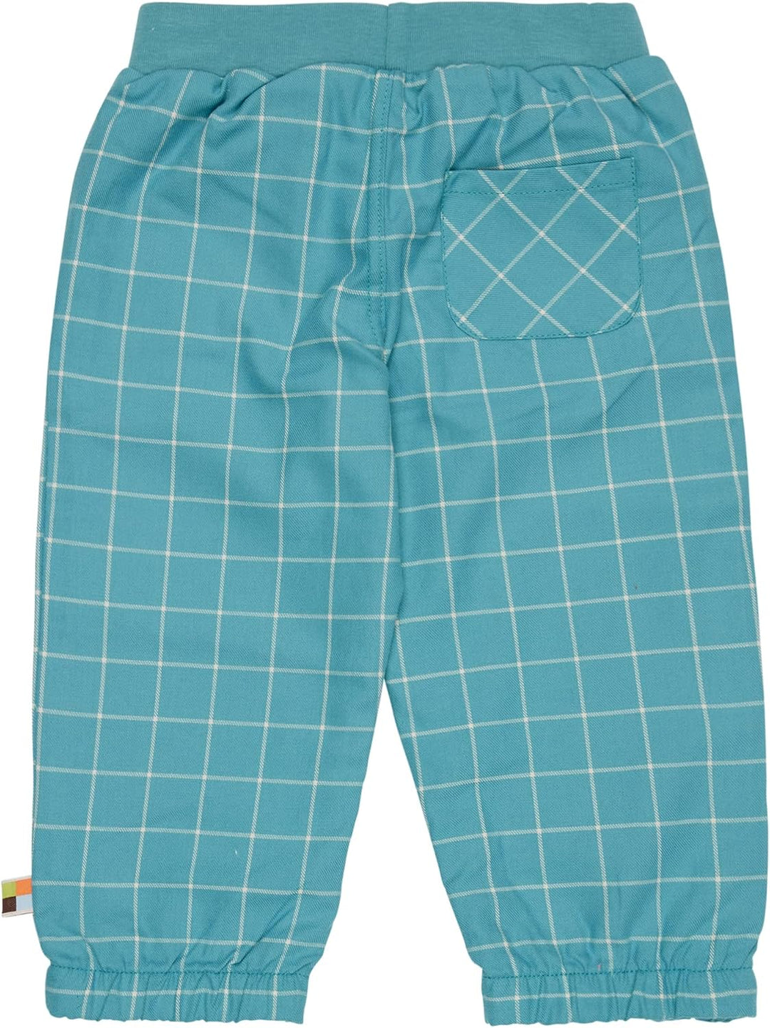 loud + proud Unisex Karo, GOTS Zertifiziert Hose 86-92 Topaz, 86-92 Topaz