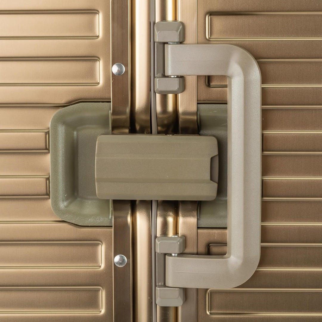 Travelhouse Tokyo Alu Reisekoffer Champagner S-55cm & XL-78cm Hartschalenkoffer Reise Trolley Koffer