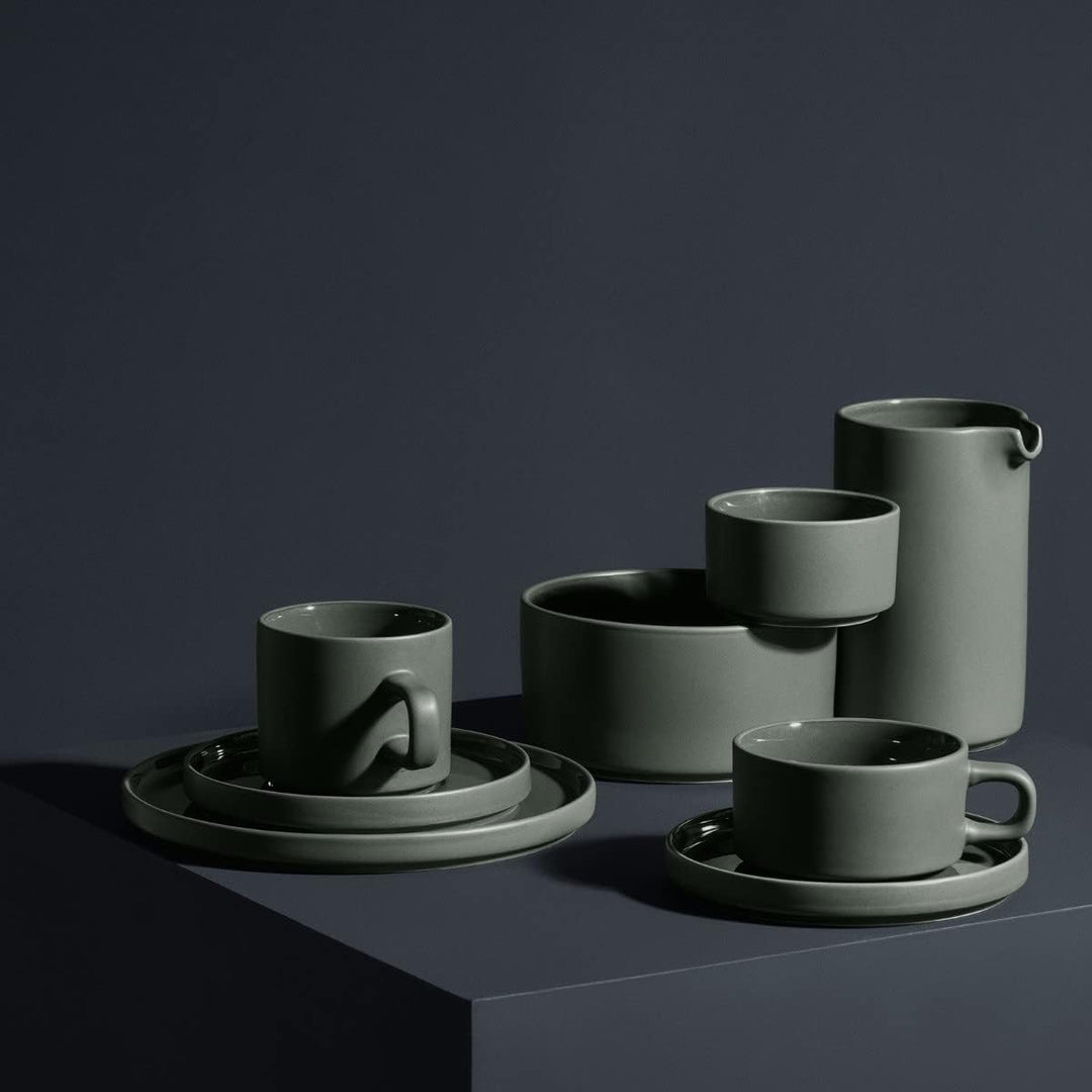 blomus -PILAR- Set 2 Kaffeetassen aus Steingut, Moonbeam, 200 ml Fassungsvermögen, schlichte Eleganz