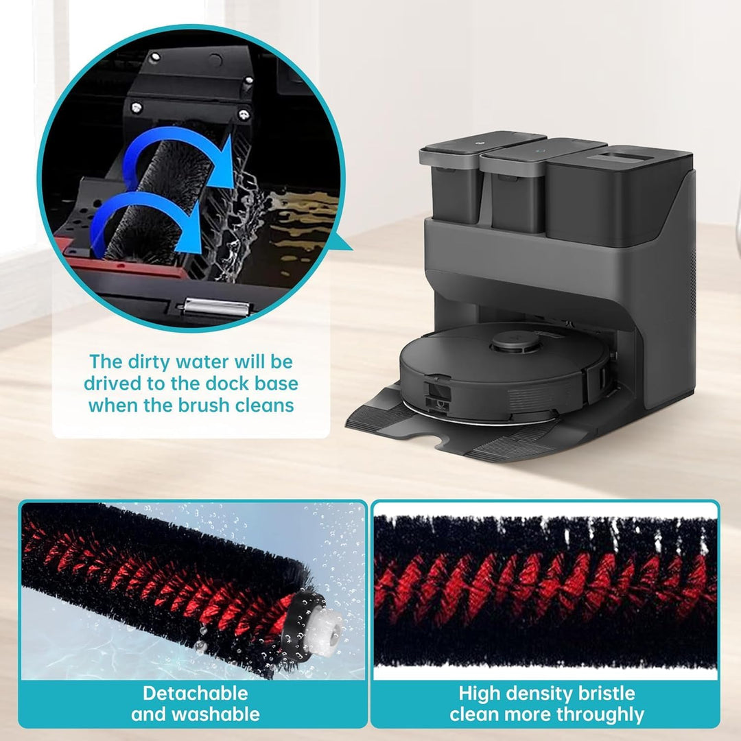 LOVECO 2 Stück Wasserfilter & 1 Reinigungsbürste Ersatzteile Kompatibel mit Roborock S7 Pro Ultra, S