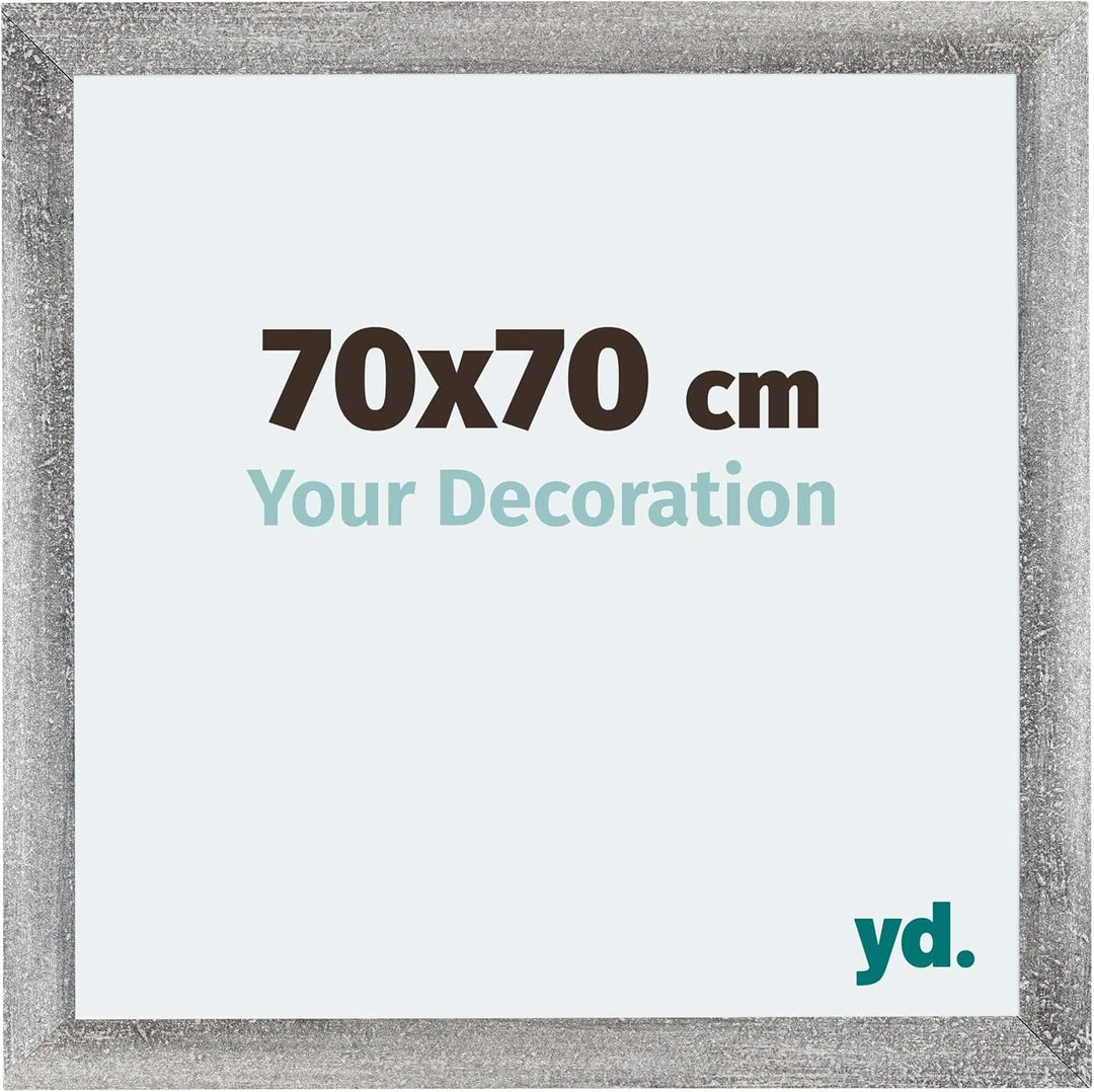 yd. Your Decoration - Bilderrahmen 70x70 cm - Bilderrahmen aus MDF mit Acrylglas - Antireflex - Ausg