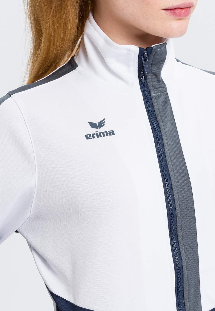 Erima Damen Trainingsjacke Squad Worker 34 Slate Grey/Monument Grey/New Orange, 34 Slate Grey/Monume