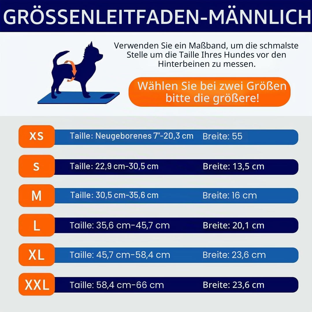MICOOYO Waschbare Bauchbinden für Rüden | Wiederverwendbare Hundewindeln | Saugfähige Doggy Wraps mi