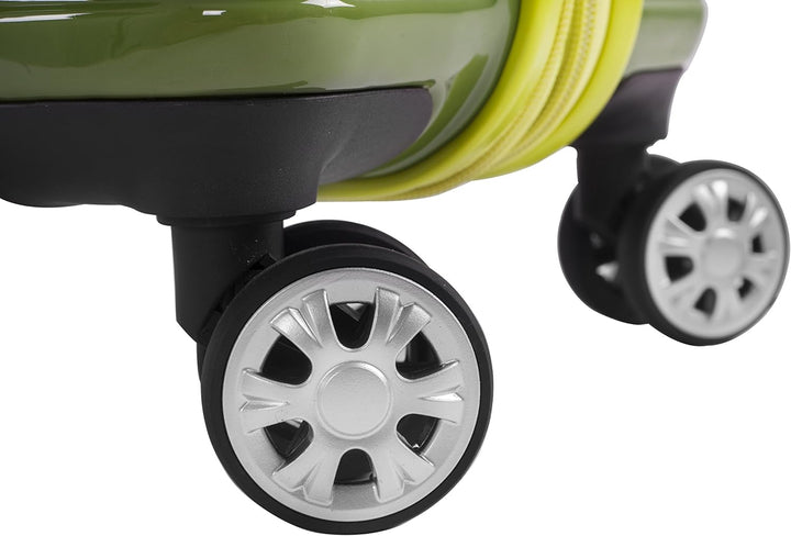 Rockland Melbourne Hardside Erweiterbares Spinner-Rad Gepäck, Zweifarbig Grün, 2-Piece Set (20/28),