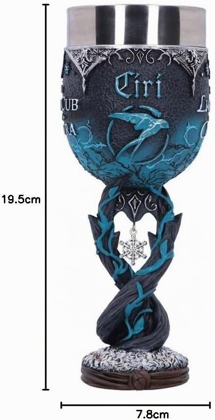 Nemesis Now The Witcher Ciri Kelch, offizielles Lizenzprodukt, Blau, 19,5 cm, Harz