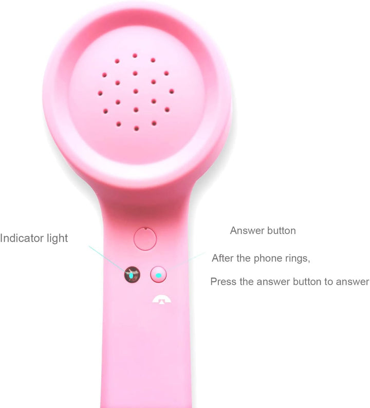 kabellose Retro-Telefonhörer Kopfhörer Bluetooth für EIN Handy mit bequemem Anruf,rosa, Rosa