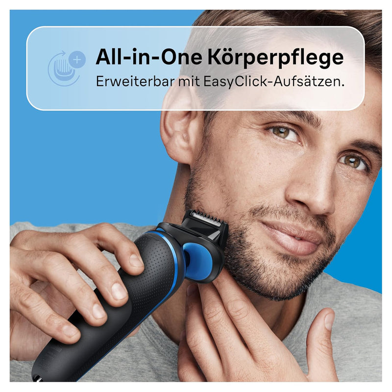 Braun Series 5 Elektrorasierer für Herren, Nass- und Trockenrasur, Turbo und Standard Modus, Wasserd