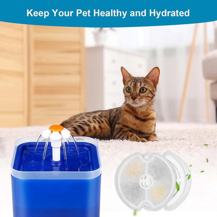 12 Stück Filter Katzenbrunnen für 2L LED Katzenbrunnen und 2.5L Trinkbrunnen für Katze, Ersatzfilter