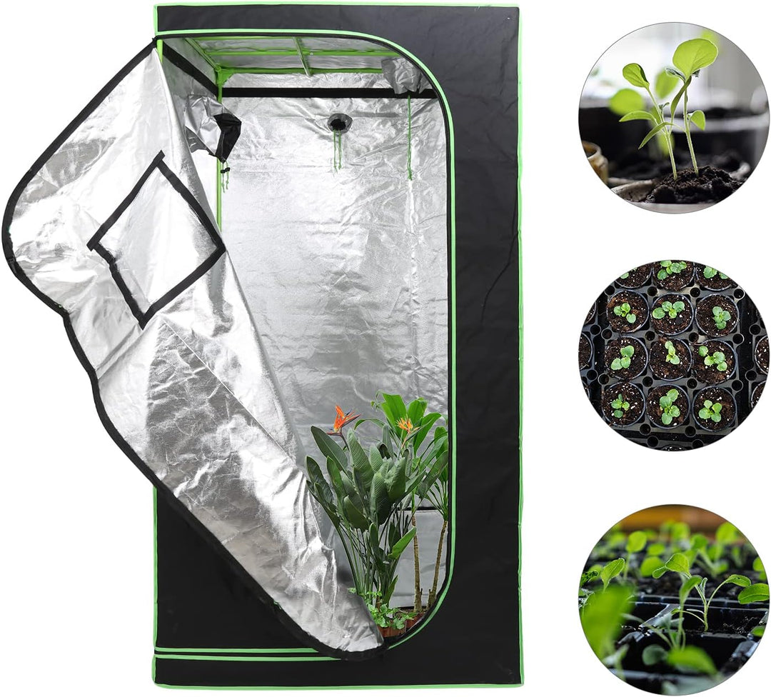 SWANEW Growzelt, Grow Tent, Growbox, Growschrank für Homegrow, Indoor Anbauzelt, Growroom, Lichtdich