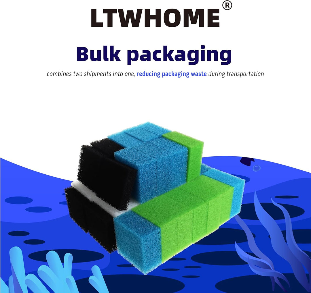 LTWHOME Feinfilter, Kohlefilter, Grobfilter, Medium und Polyfilter Serie Passend für Juwel Compact/B