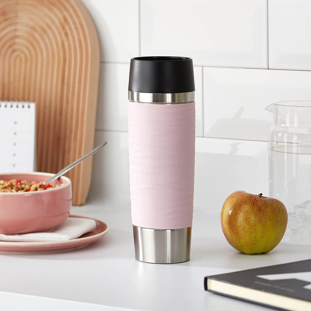 Emsa Travel Mug Waves Grande Isolierbecher N20120 | 0,5 L | bis zu 6h heiss und 12h kalt | 100% dich