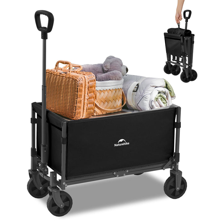 Naturehike Bollerwagen Faltbar 90L 120KG Tragkraft zusammenklappbarer Gartenwagen mit Bremsen Klappb