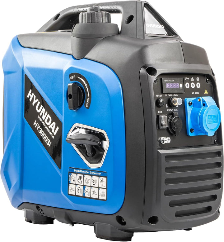 Hyundai Inverter-Generator, 3300 W/3 kW, kontinuierlich, Benzin, leise, reine Sinuswelle, Steckdose