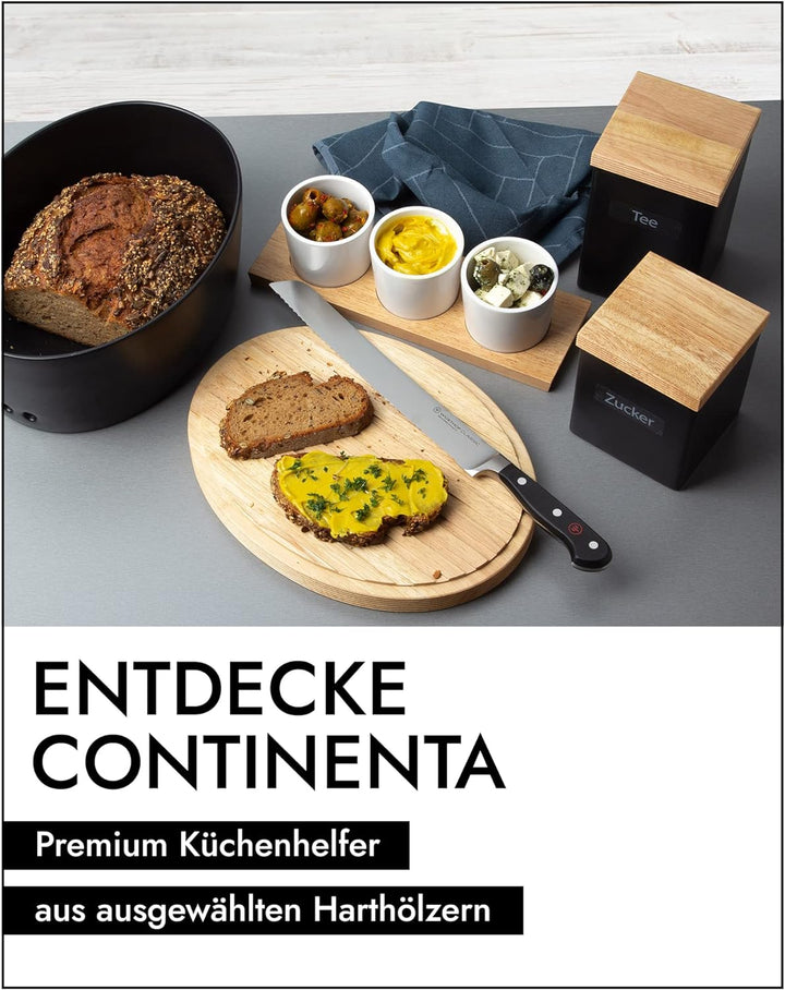 CONTINENTA Brottopf Keramik | Mit Praktischen Luftlöchern Gegen Austrocknen & Schimmel | Handmade In
