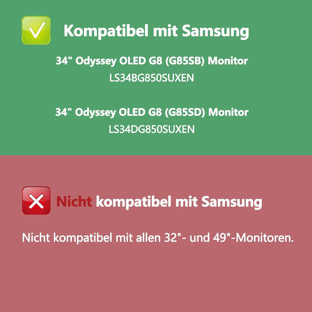 OLED G8 Halterung Wandhalterung 34 Zoll Kompatibel mit Samsung G8 G85SB G85SD Monitor LS34BG850SUXEN