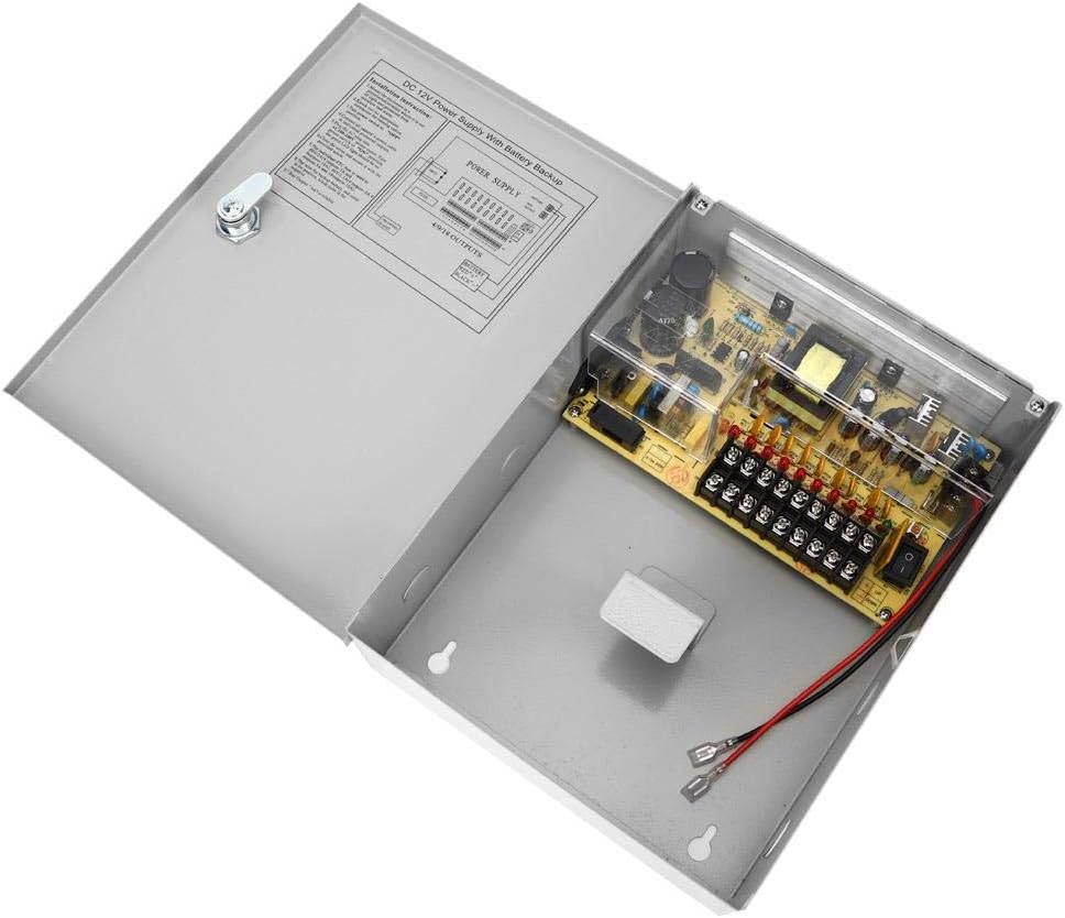 12V 10A Zugangskontroll-Netzteilbox, USV PWM-Backup-Batteriebox mit verzögerter Ausschaltfunktion, N