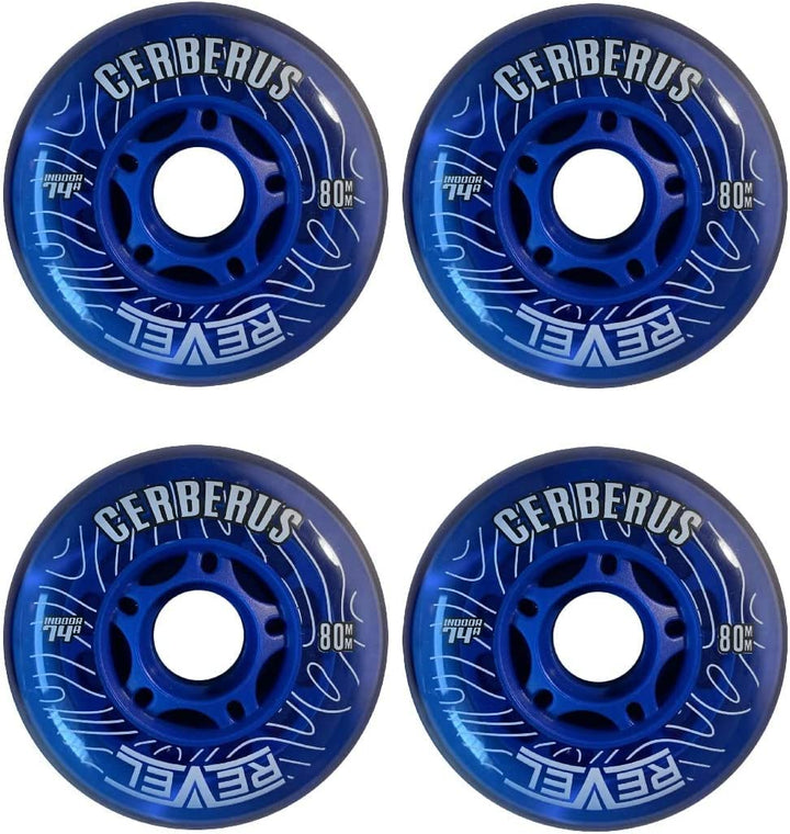 Alkali Revel Blue Indoor X-Soft 74A Roller Inline Hockeyrollen 76mm, 76mm