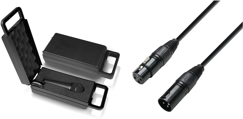Behringer Ultravoice XM8500 Dynamisches Gesangsmikrofon mit Nierencharakteristik & Adam Hall Cables