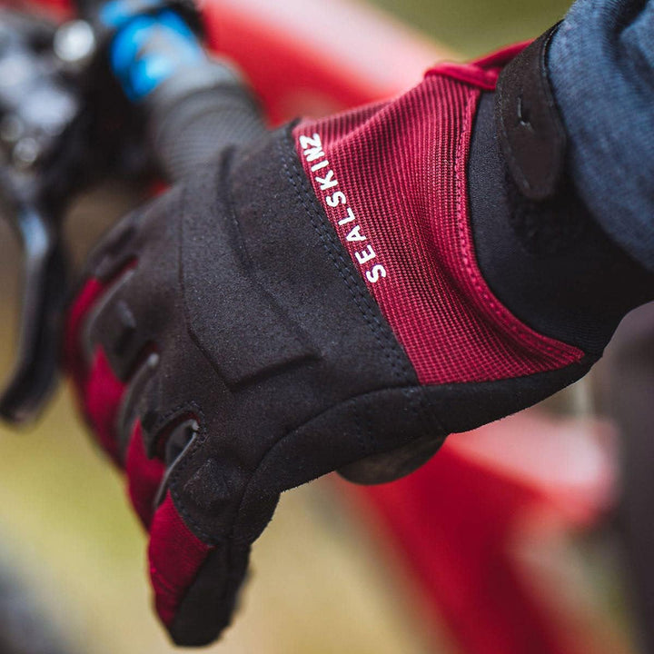 Sealskinz Unisex Wasserdichter Allwetter Handschuh für Mountainbiking L Black/Red, L Black/Red