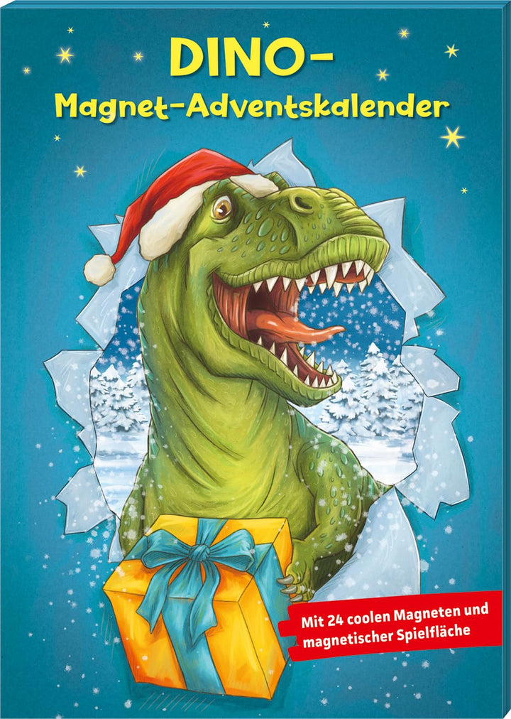 Dino-Magnet-Adventskalender: Mit 24 coolen Magneten und magnetischer Spielfläche, Kalender