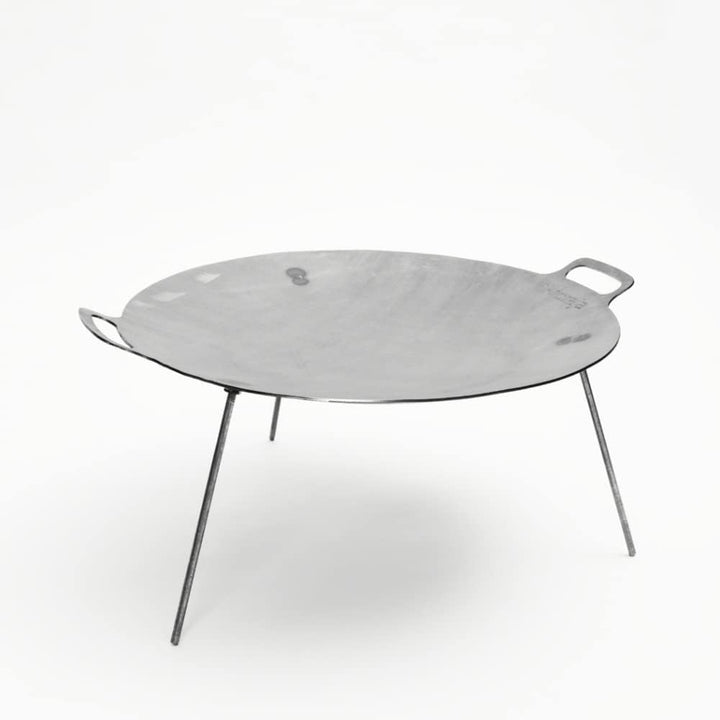 Czaja Feuerschalen® Grillplatte und Feuerschale Ø 58 cm - Mobile Feuerschale und Feuerplatte Silber