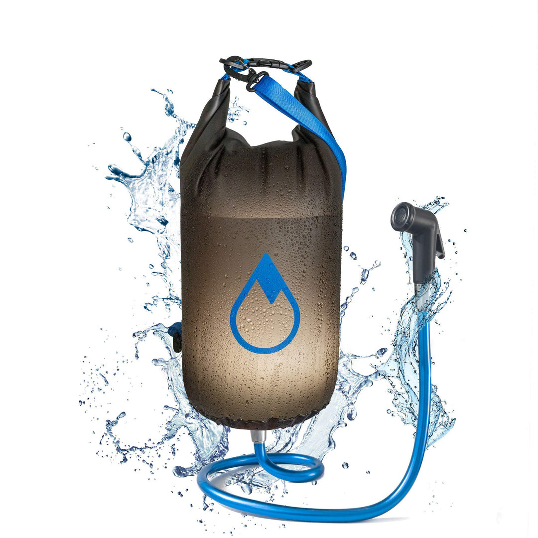 reiseregen ® *neues Modell* – Camping-Dusche – Solar-Dusche + wasserdichter Outdoor-Drybag BASIC, BA