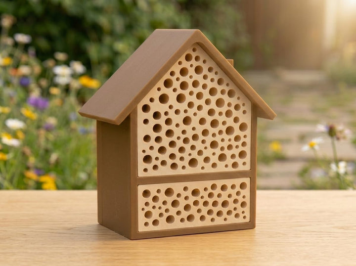 Bienenhotel für Wildbienen - Insektenhotel aus Kunststoff - Nisthilfe für Bienen &amp; Bestäuber - Wette