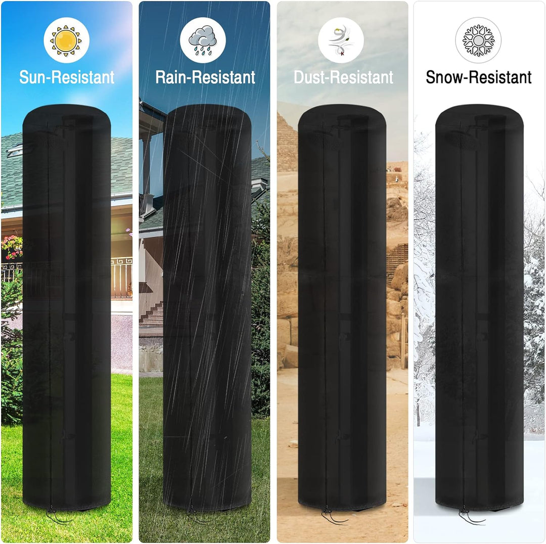 Fenghome Schutzhülle für Solardusche, Wasserdicht Winddicht Gartendusche Abdeckung für Garten 420D A