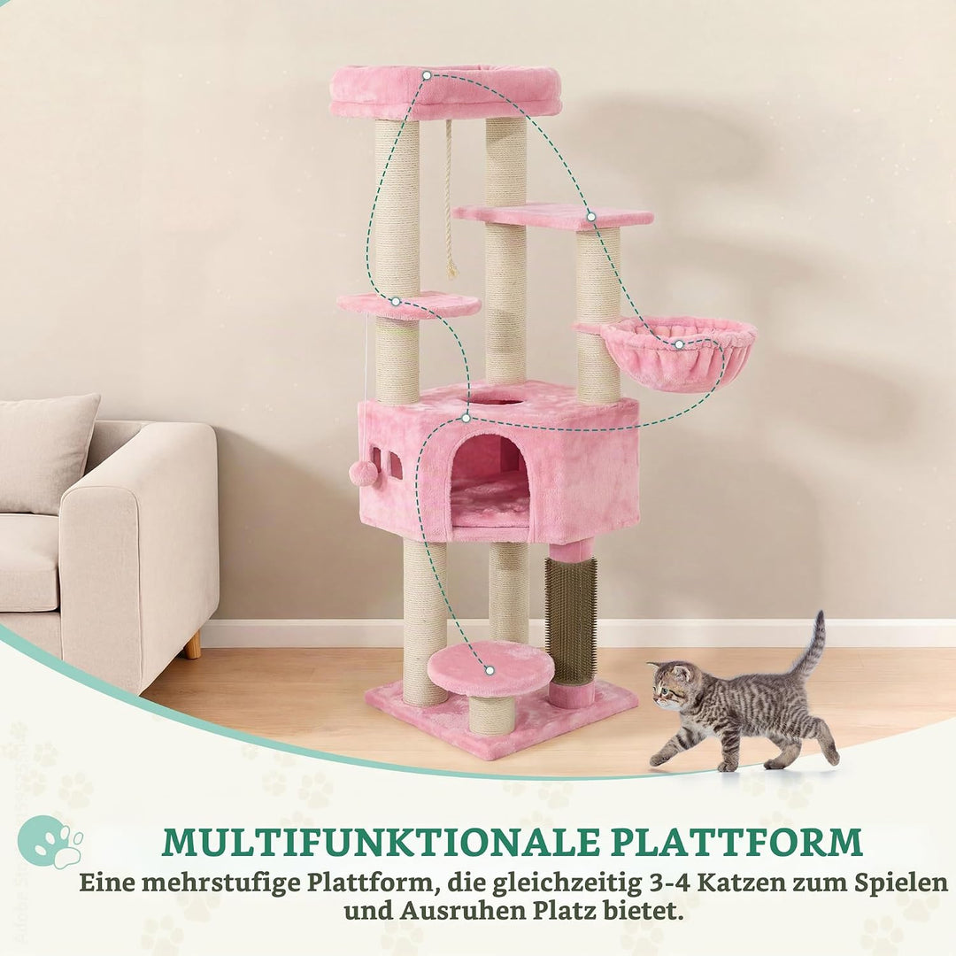YITAHOME Kratzbaum, Katzenkratzbaum, für Grosse Katze, Katzenbaum, Katzenbürsten, 11 cm Dicke Stämme