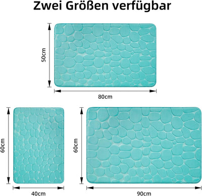 chakme Badematte Memoryschaum Badteppich Memory Foam Duschvorleger Saugfähige Badvorleger Badezimmer