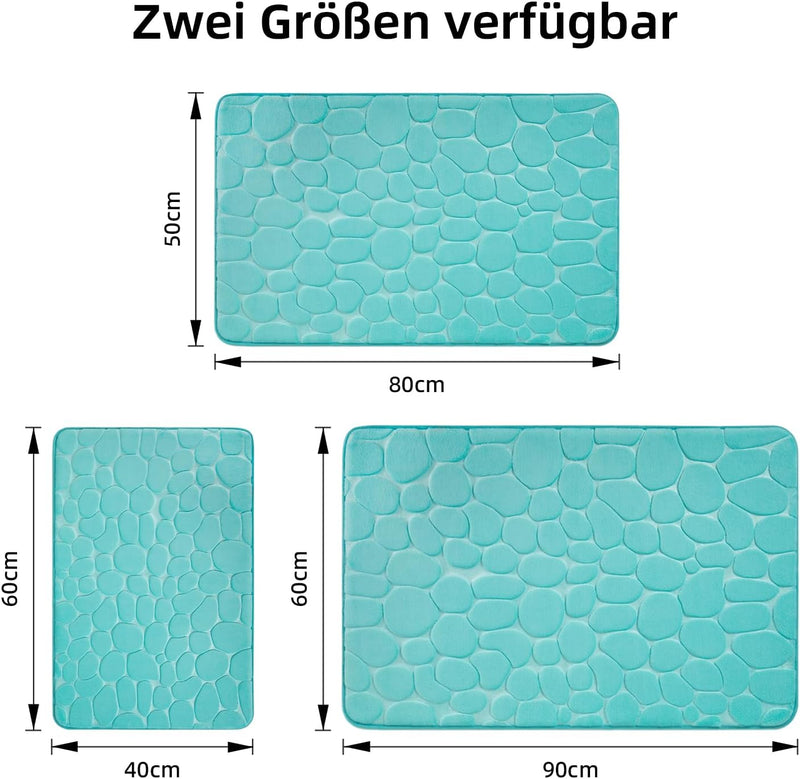 chakme Badematte Memoryschaum Badteppich Memory Foam Duschvorleger Saugfähige Badvorleger Badezimmer