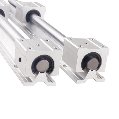 BEVDICNC Linearschiene SBR20 1500mm 4 Stück Silber Linearführung mit 8 Stück SBR20UU Lagerblöcken Ro