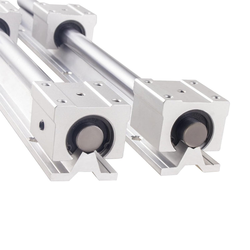 BEVDICNC Linearschiene SBR20 1500mm 4 Stück Silber Linearführung mit 8 Stück SBR20UU Lagerblöcken Ro