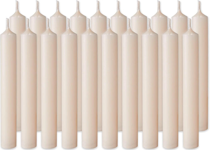 BRUBAKER 100er Pack Baumkerzen Wachs - Weihnachtskerzen Pyramidenkerzen Christbaumkerzen - Champagne
