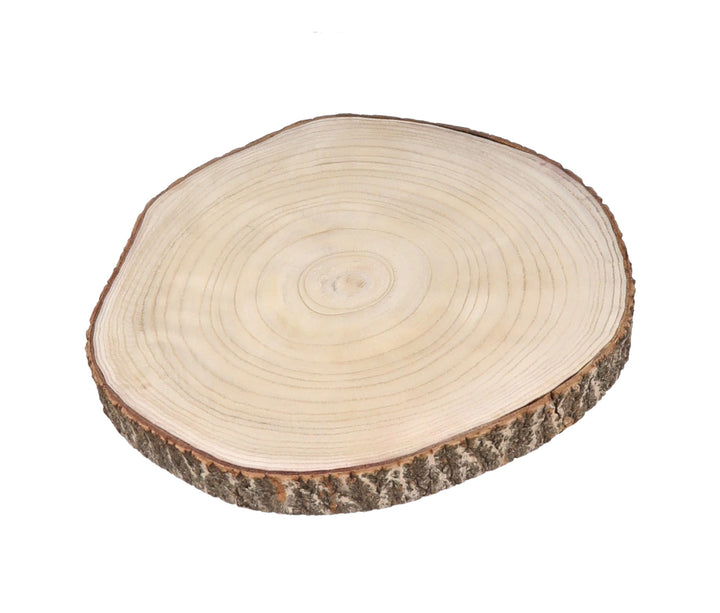 Echtholz Baumscheibe natur - 40 bis 45 cm - Holz Scheibe zum Dekorieren Basteln Bemalen Brandmalen -