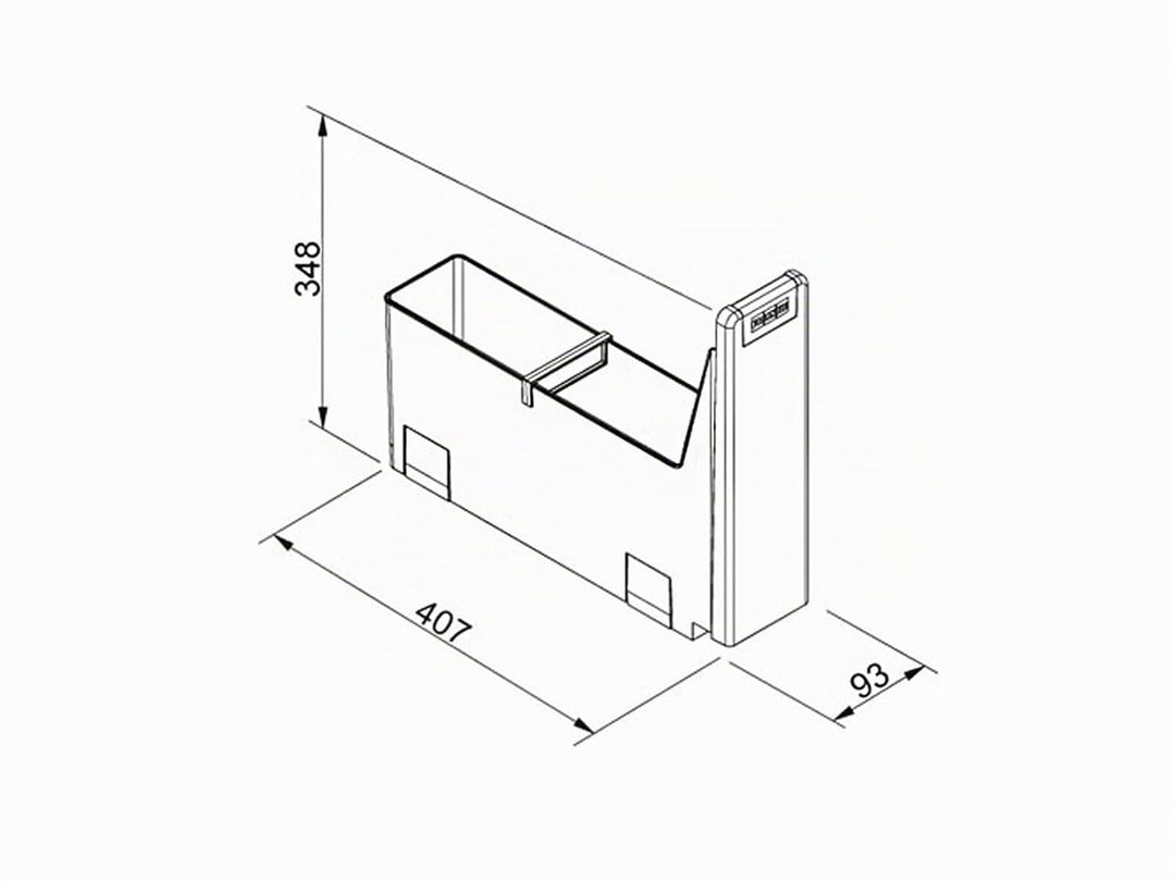 FRANKE Sorter von Abfällen Cube 10 134.0039.317, 34,8 x 9,3 x 40,7 cm, schwarz