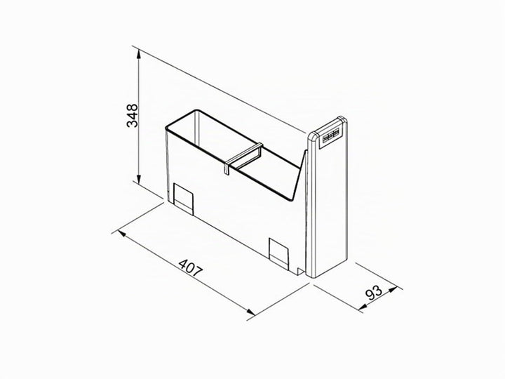 FRANKE Sorter von Abfällen Cube 10 134.0039.317, 34,8 x 9,3 x 40,7 cm, schwarz