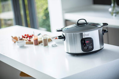 Russell Hobbs Digitaler Slow Cooker, Schongarer, einstellbare Garzeit, programmierbarer Timer, 6.0l,