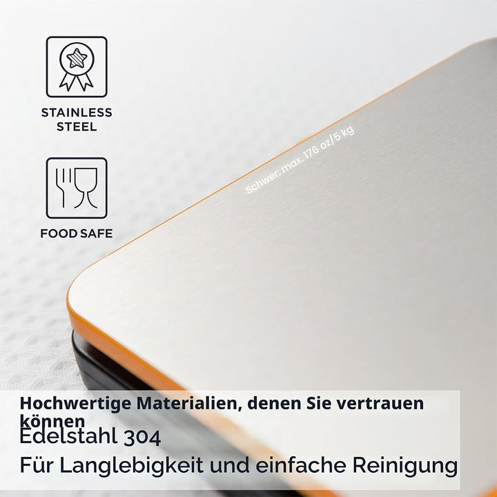 Deiss PRO Digitale Küchenwaage und Lebensmittelwaage mit doppelter Plattform – Kapazität 5 kg und 49