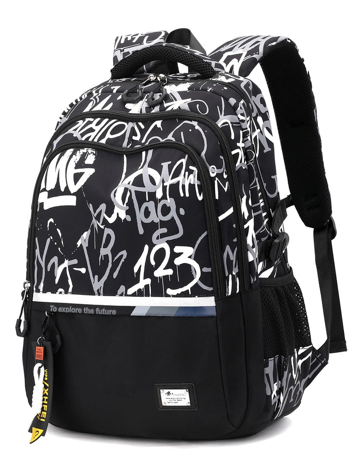 Amythe Schulrucksack Jungen Rucksack Teenager – Wasserdichter Lässiger Daypack Gross Schulranzen, Mi