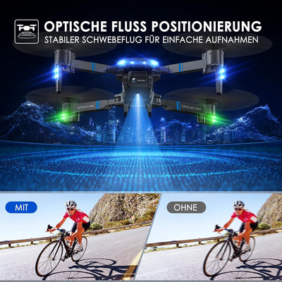 H24 Drohne mit Kamera HD 1080P, RC Drone für Erwachsene und Kinder, Faltbar Quadcopter mit FPV WiFi