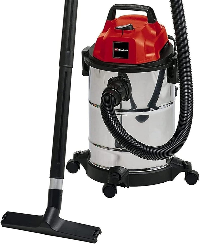 Einhell Nass-Trockensauger TC-VC 1820 S (1250 Watt, Edelstahlbehälter 20l, Blasanschluss, 4 Rollen,