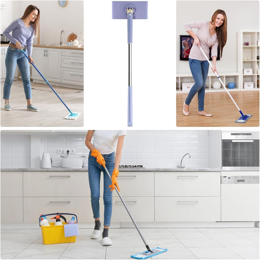 Mini Mop, Mini-mopp Mit Automatischem Tuchwechsel, 360° Drehbarer Kopf, Tragbarer Freihändiger Mini-