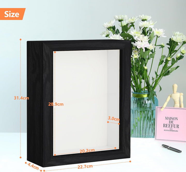 Anhow 2er 3D Bilderrahmen zum Befüllen, A4 3D Bilderrahmen Tiefer Objektrahmen 20 x 30 cm mit Transp