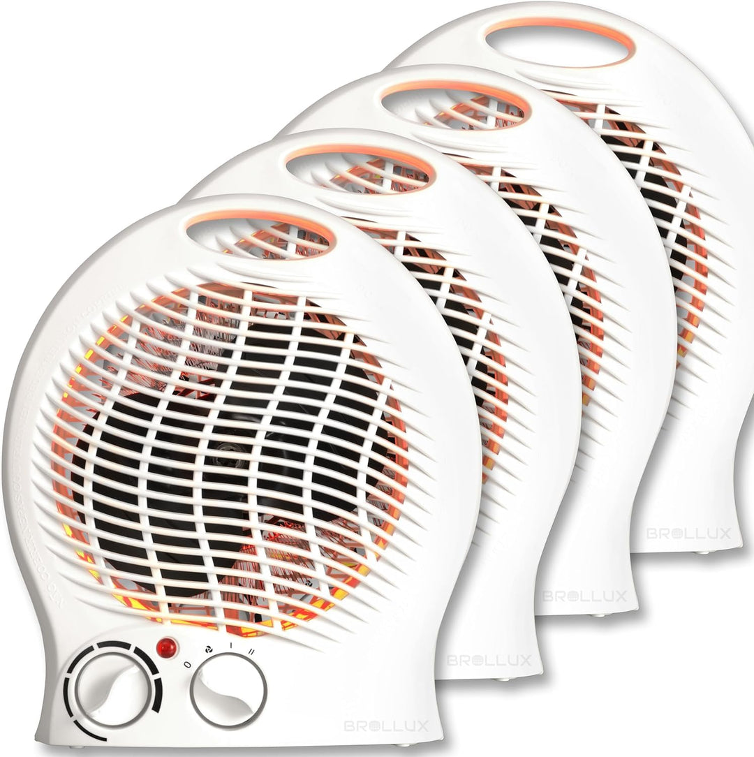 Brollux Elektroheizung 2000W mobiles Heizgerät mobiler Konvektor Elektrische Heizung mit Thermostat